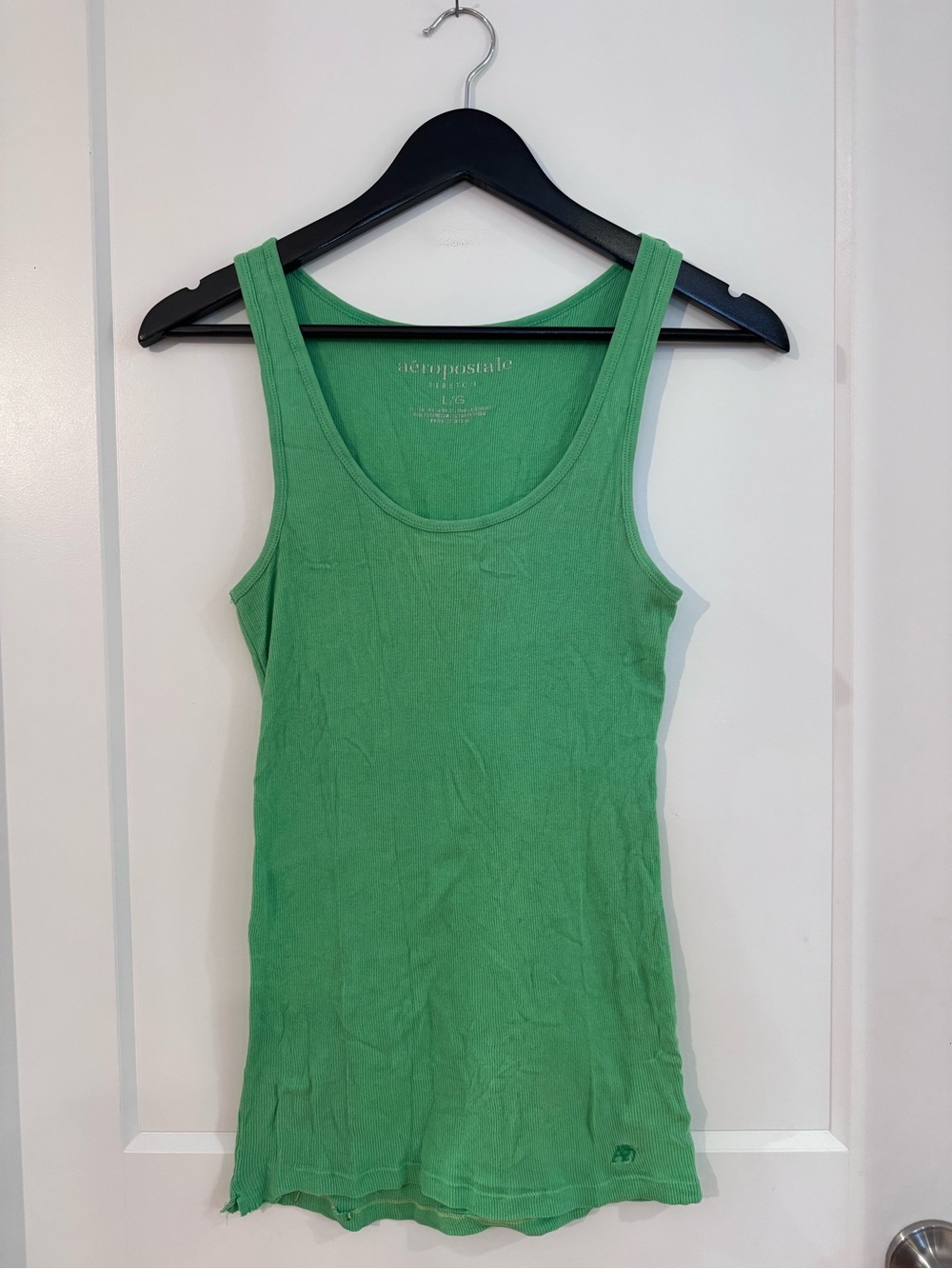 Aeropostale Y2K Green Ribbed Cami Tank Top